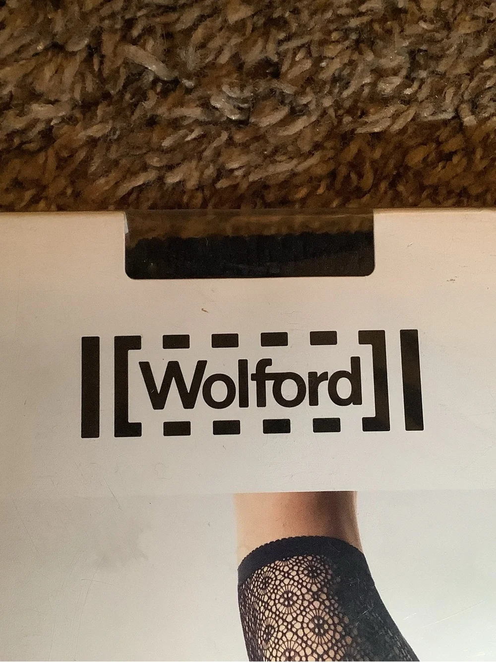 Wolford Daphne tights, ornamental pattern, color black, size: S